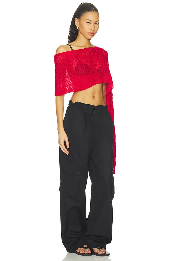 view 2 of 4 Miria Knit Cape Top in Red