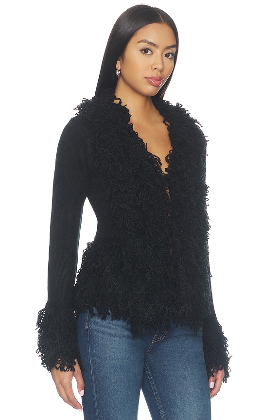 view 2 of 4 Cassindra Shaggy Sweater in Black
