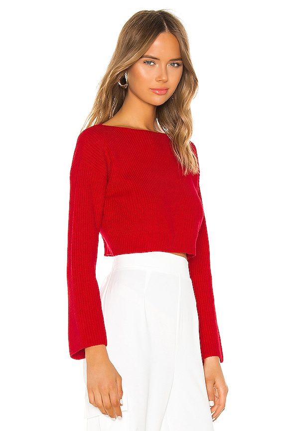 view 2 of 4 Geraldine Ribbed Sweater in Red
