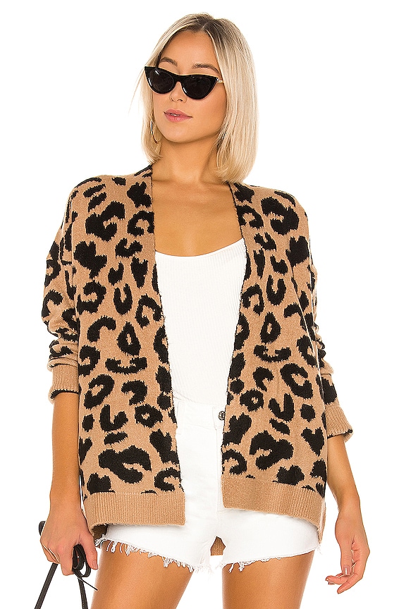 view 1 of 4 Draya Leopard Cardigan in Mocha