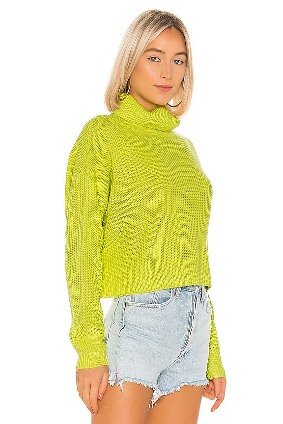 view 2 of 4 Lacy Turtleneck Sweater in Green