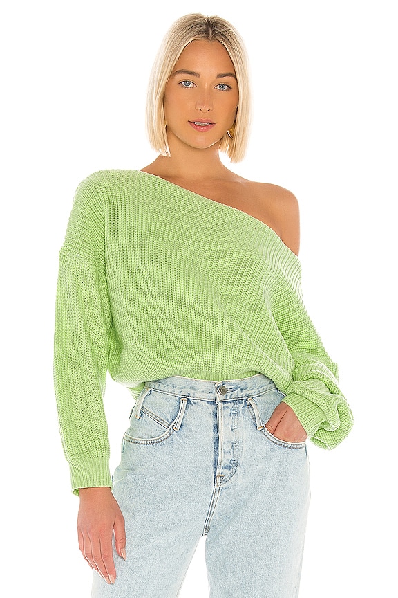 view 1 of 5 Lulu Off Shoulder Sweater in Mint