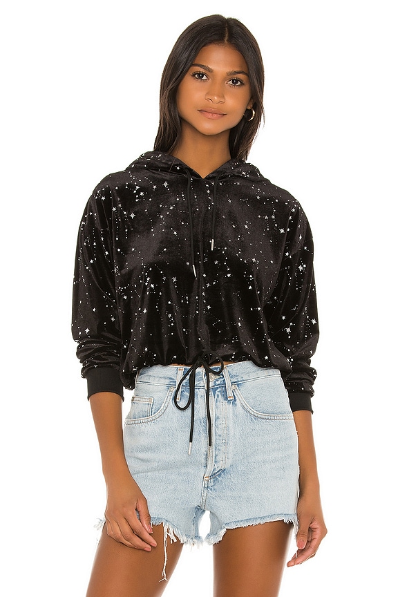 view 1 of 4 Coraline Cropped Hoodie in Black