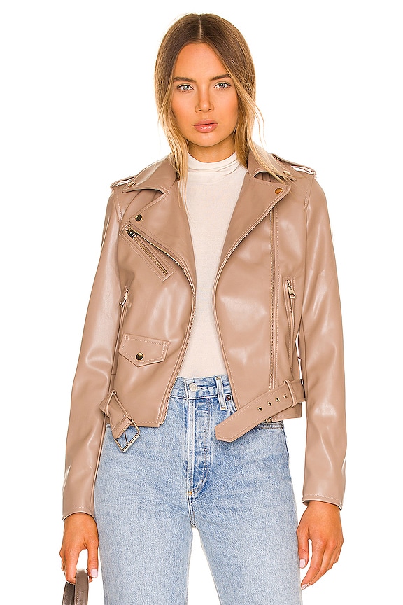 view 1 of 5 Giovanna Moto Jacket in Tan
