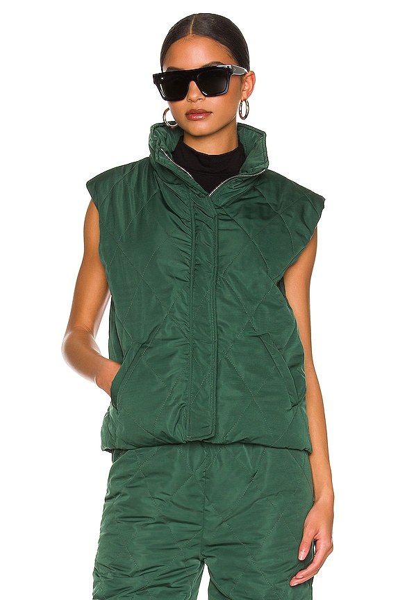 view 2 of 5 Trish Puffer Vest in Forest Green