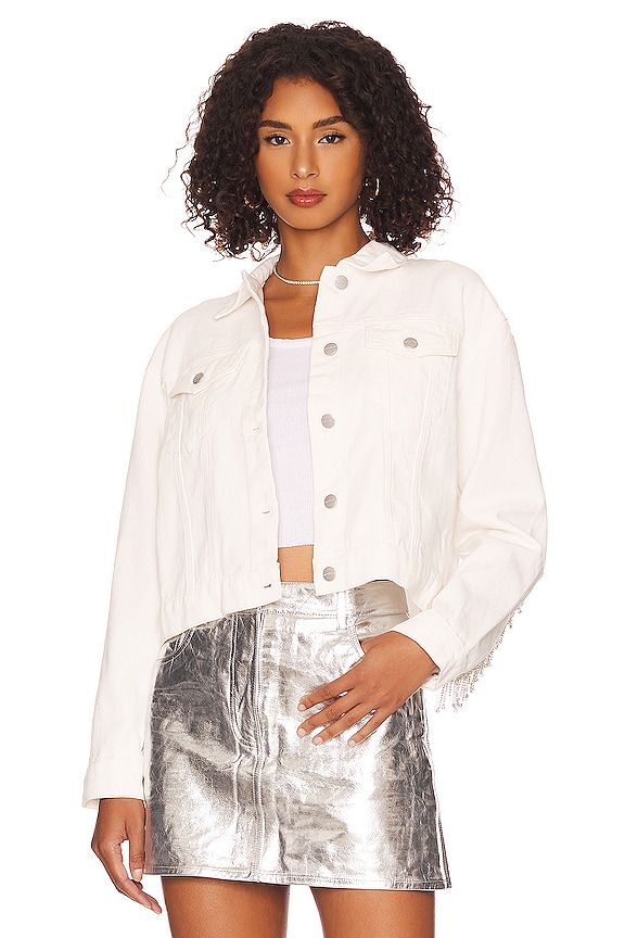 Superdown Raya Rhinestone Fringe Jacket | superdown
