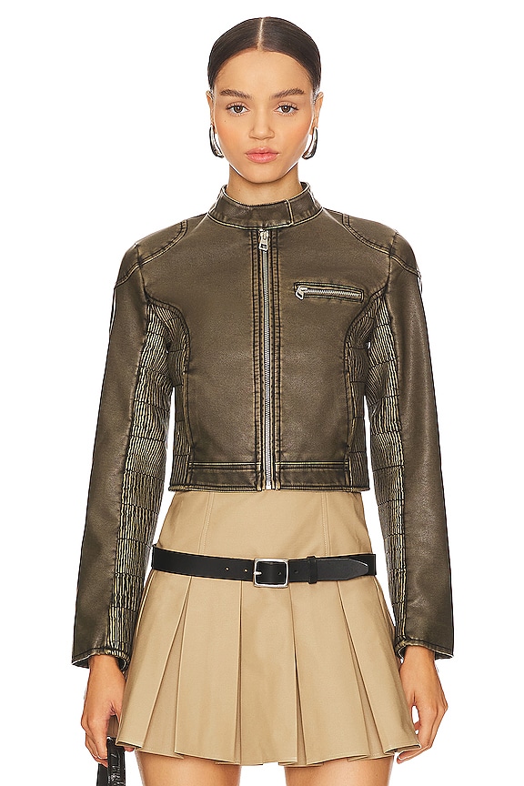 view 2 of 5 BLOUSON BAY FAUX LEATHER in Brown