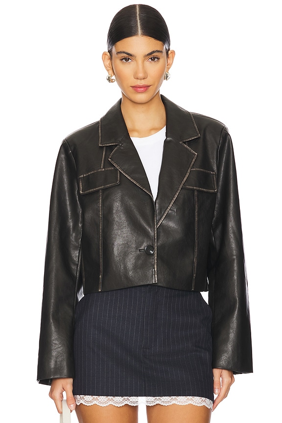 view 2 of 5 Blakely Faux Leather Jacket in Black