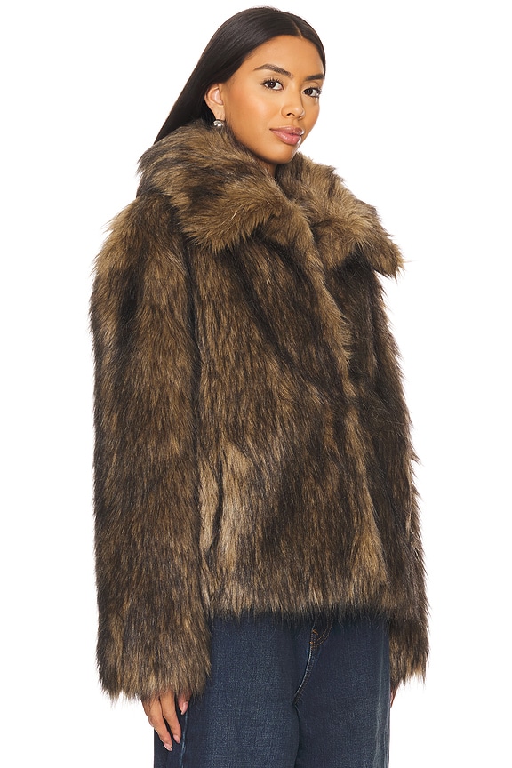 view 2 of 4 Kennedy Faux Fur Coat in Brown