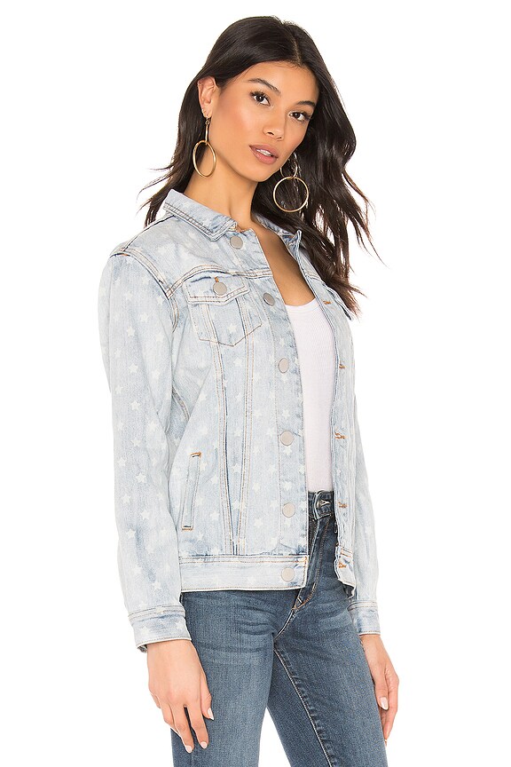 view 2 of 4 Kirsten Star Denim Jacket in Light Blue Wash