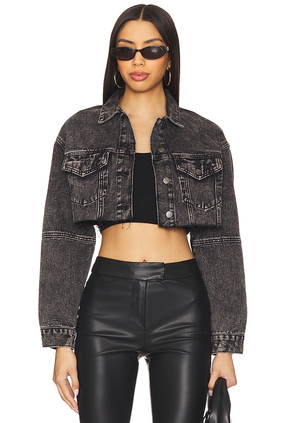 view 1 of 4 Kathy Cut Off Jacket in Washed Black