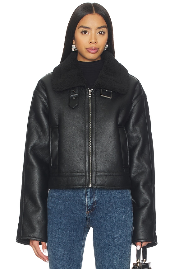 view 2 of 5 Lucinda Faux Leather Jacket in Black