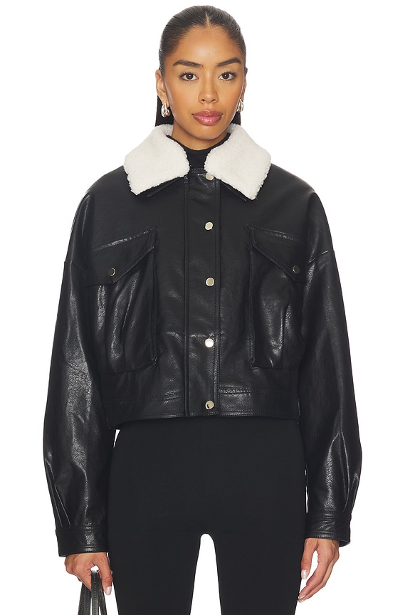 view 2 of 5 Colette Faux Leather Jacket in Black