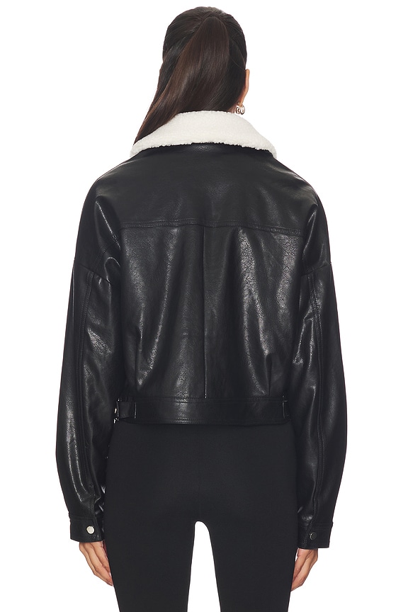 Colette Faux Leather Jacket in Black View 4 of 5