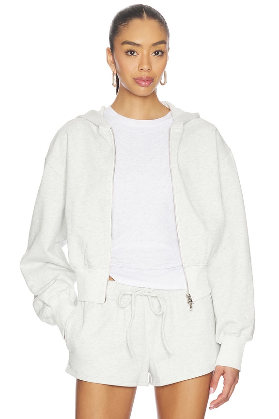 view 1 of 5 Blanka Zip Up Hoodie in Heather Grey