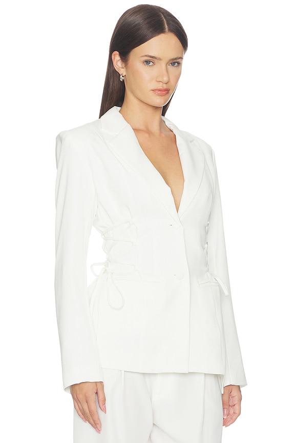 view 2 of 5 Jennifer Lace Up Blazer in Ivory