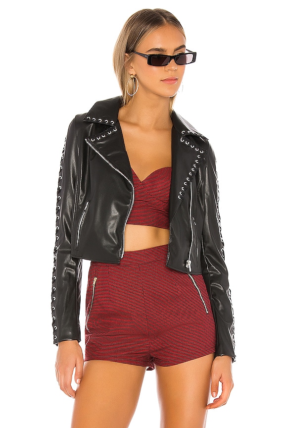 view 1 of 4 Kiera Lace Up Jacket in Black