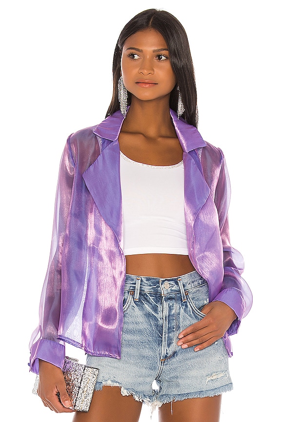 view 2 of 5 BLOUSON EN ORGANZA REMI in Iridescent Blue