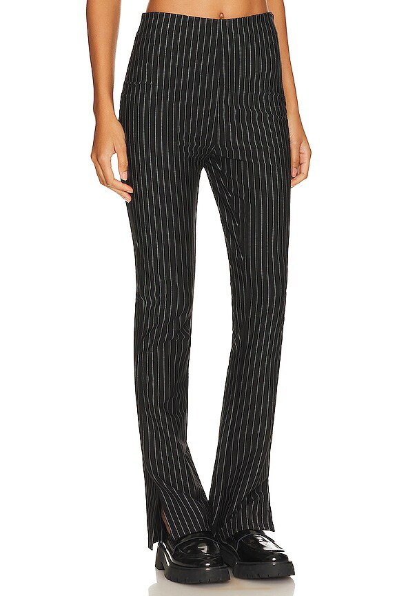 view 2 of 4 Dana Bootcut Pant in Black Pinstripe