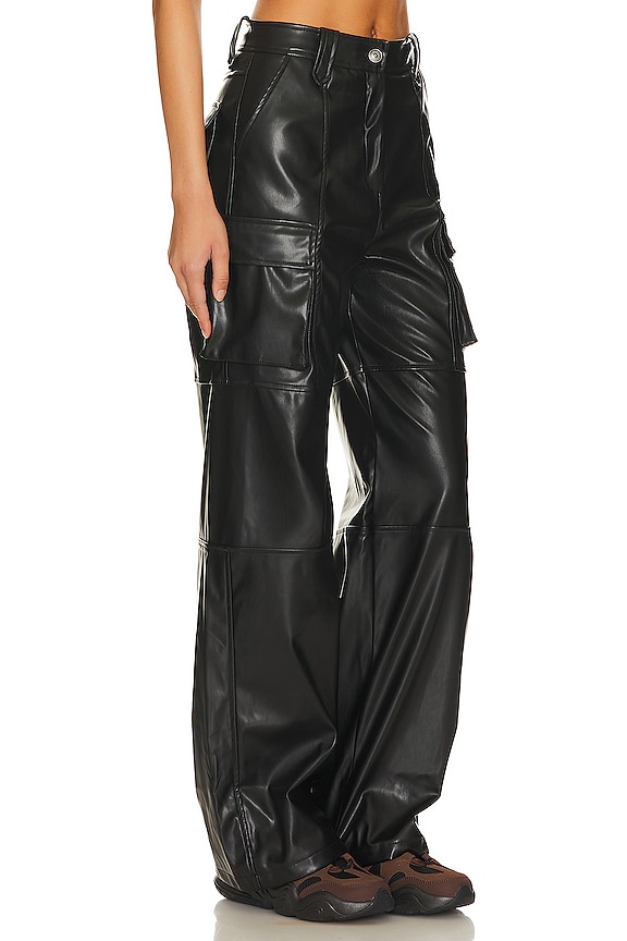 view 2 of 4 Halley Faux Leather Pant in Black
