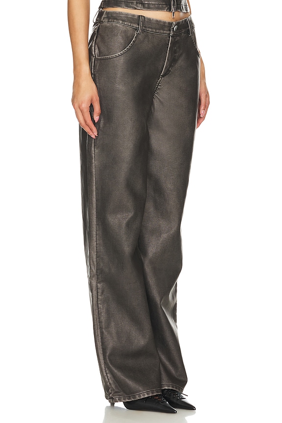 view 2 of 4 PANTALÓN RACHEL FAUX LEATHER in Distressed Black