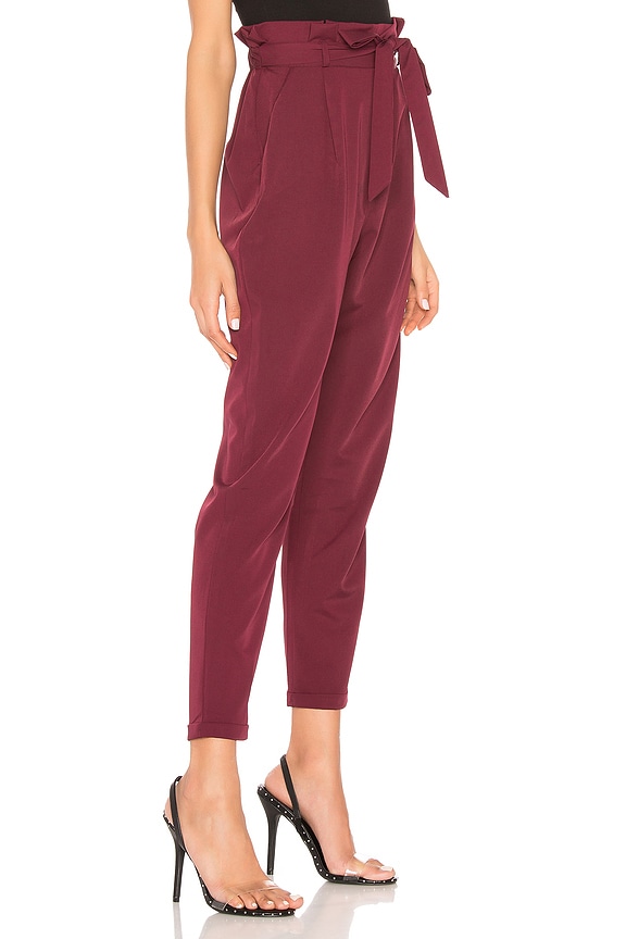 view 2 of 4 Lisa Belted Trouser Pants in Plum