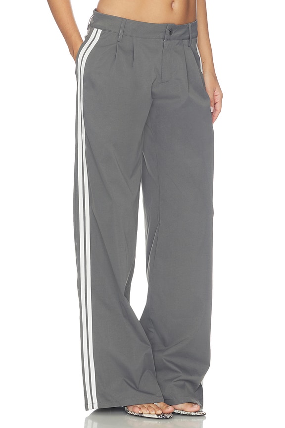 view 1 of 6 Katherine Trouser in Dark Grey Stripe