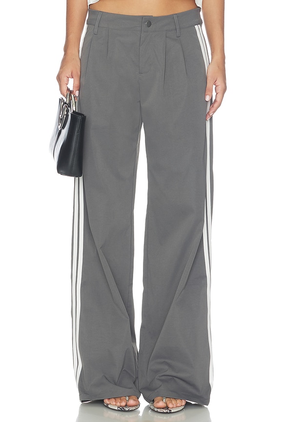 view 2 of 6 Katherine Trouser in Dark Grey Stripe