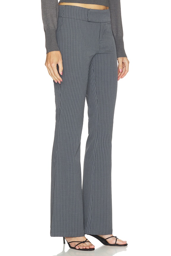 view 2 of 6 Agnes Pant in Grey Pinstripe