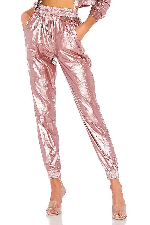 view 1 of 4 Amalie Windbreaker Pant in Metallic Pink