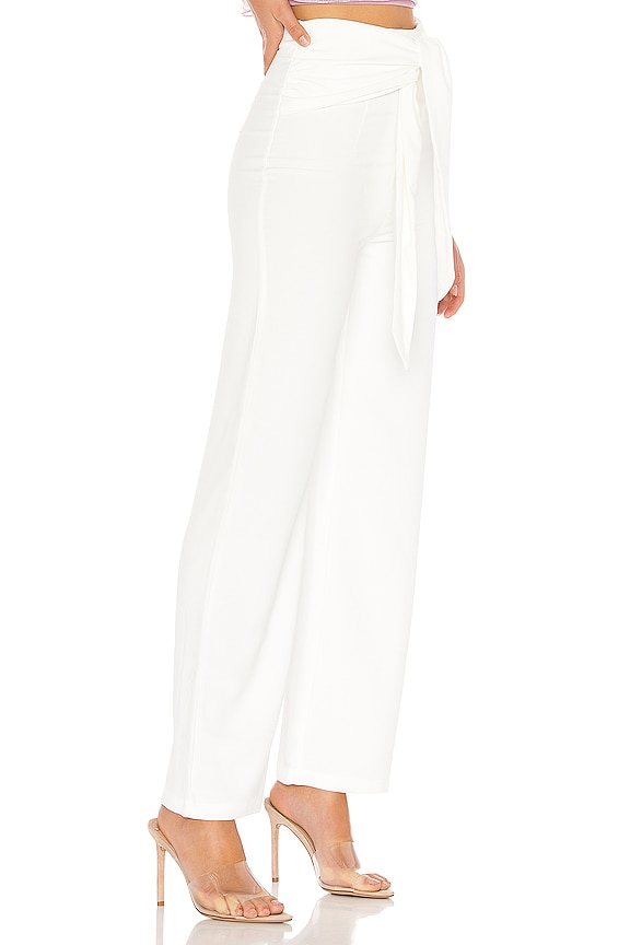 view 2 of 4 PANTALON AVEC LIEN À NOUER JORDAYN in White