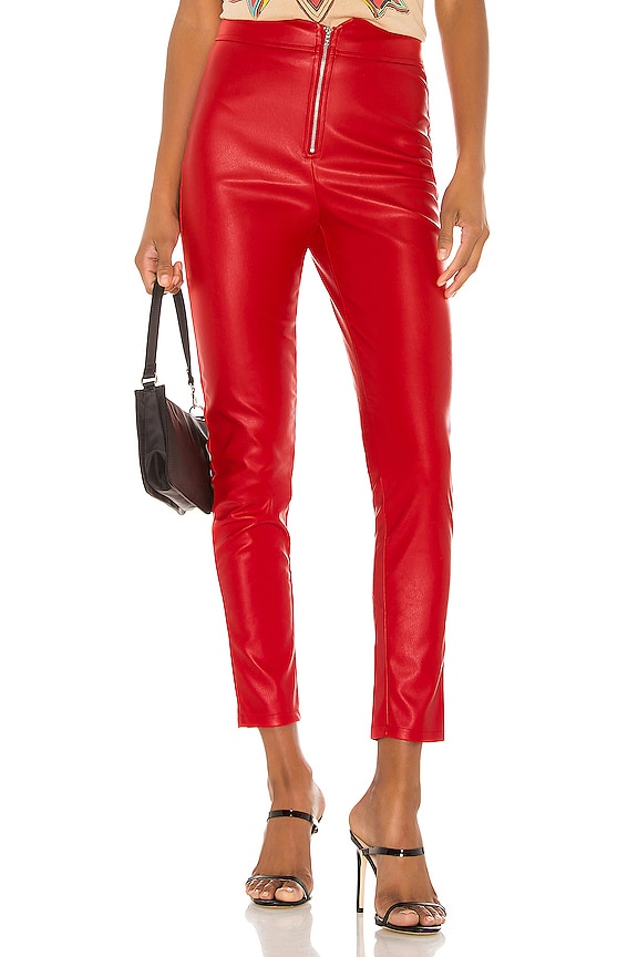 superdown Shonda Faux Leather Pants in Red | REVOLVE