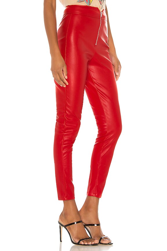 view 2 of 4 Shonda Faux Leather Pants in Red
