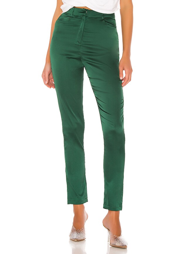 view 2 of 5 PANTALON TAILLE HAUTE GRETCHEN in Emerald Green