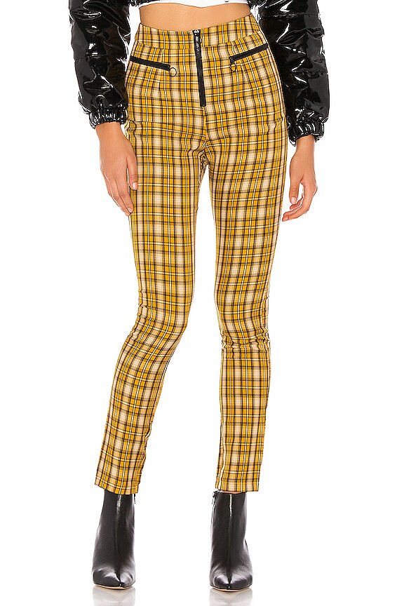 view 1 of 5 Rose Skinny Plaid Pant in Yellow Plaid