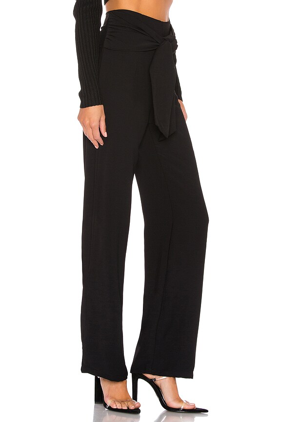 view 2 of 4 PANTALONES ATADOS A LA CINTURA JORDAYN in Black