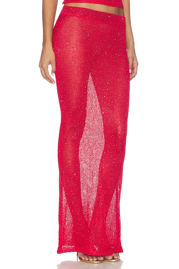 view 2 of 6 Miranda Maxi Skirt in Fire Red