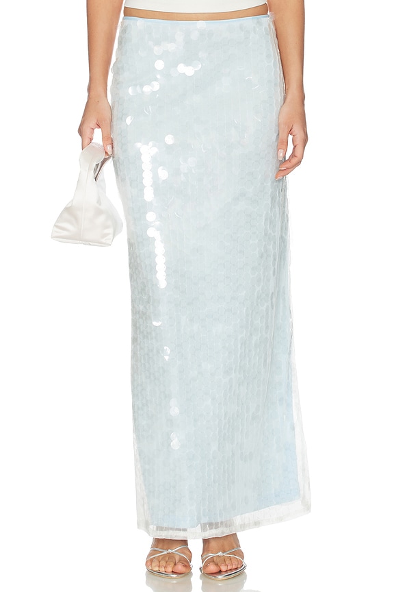 view 1 of 6 Bryony Maxi Skirt in Ice Blue