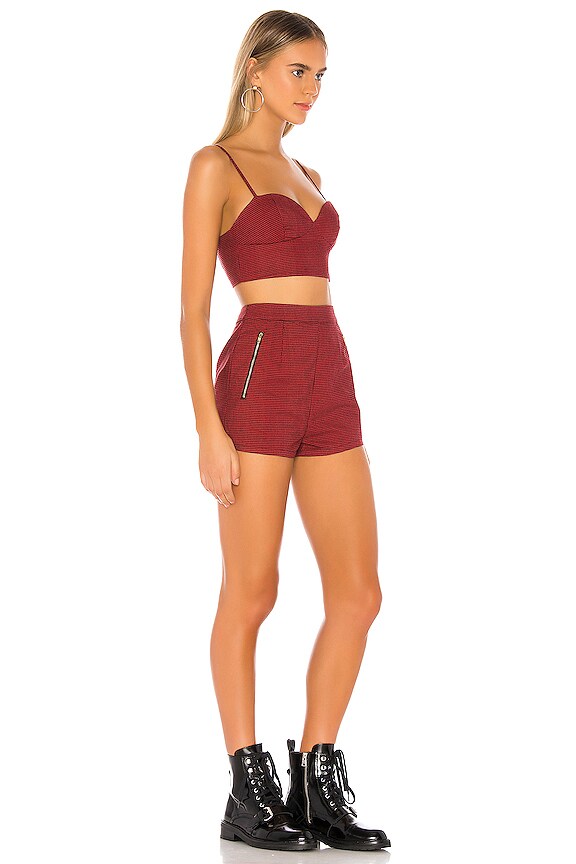 view 2 of 4 Chloe Short Set in Red & Black