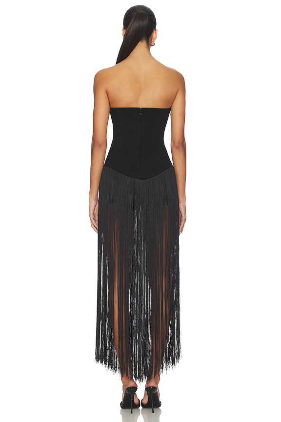 Tea Fringe Romper in Black View 4 of 4