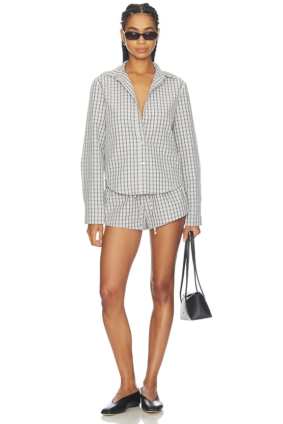 view 1 of 5 Knox Short Set in Blue Plaid