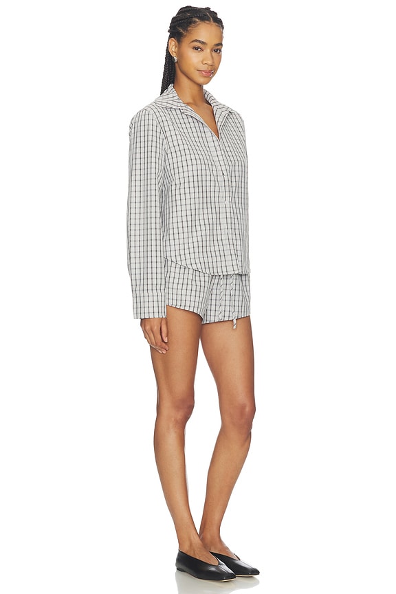 view 2 of 5 Knox Short Set in Blue Plaid