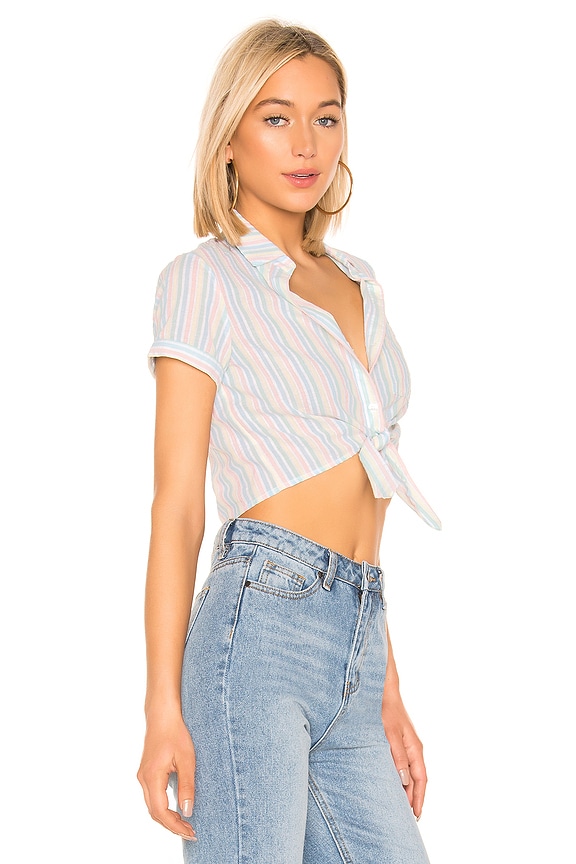 view 2 of 4 BRIANNE 버튼 업 in Multi Stripe