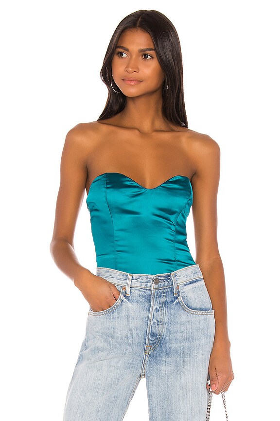 view 1 of 4 Darcie Strapless Bodysuit in Emerald