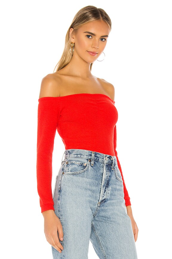 view 2 of 5 EVIE ギャザー入りクロップトップ in Red