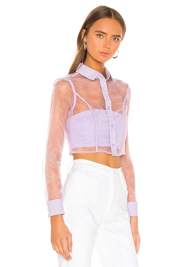 view 2 of 4 HELENA 버튼업 탑 in Lavender