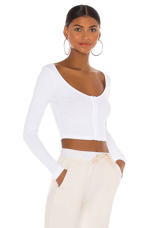 view 2 of 4 Jackie Long Sleeve Top in White