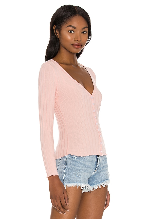 view 2 of 4 Nina Button Top in Light Pink