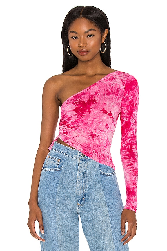 view 1 of 5 Ember One Shoulder Top in Pink