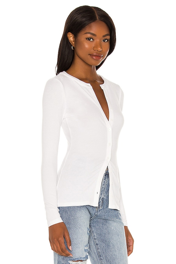 view 2 of 4 Sasha Button Top in White